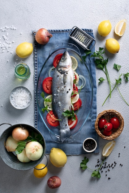 Free Photo seafood cleaning process in the kitchen