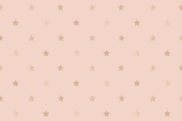 Seamless glittery gold stars background design resource