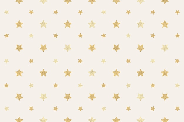 Seamless glittery gold stars background design resource