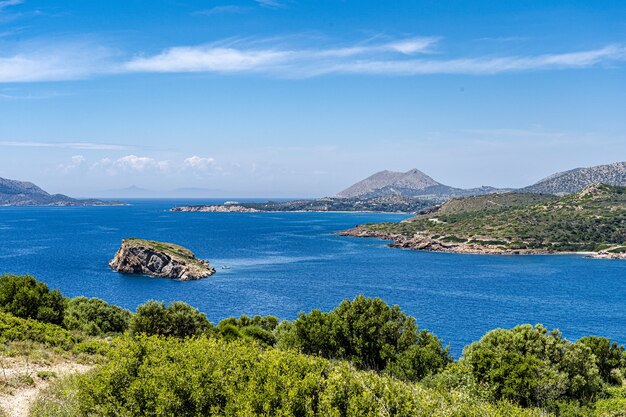 The seascape at Cape Sounion, Greece