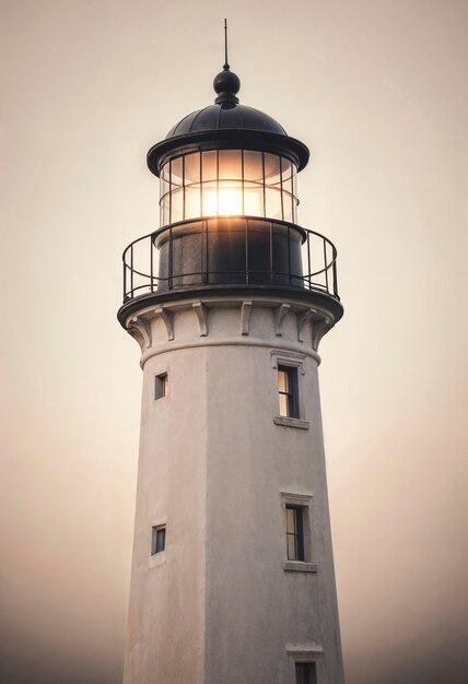 Seascape with lighthouse