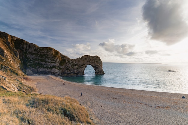 Seashore of the Durdle Door in Lulworth in the morning