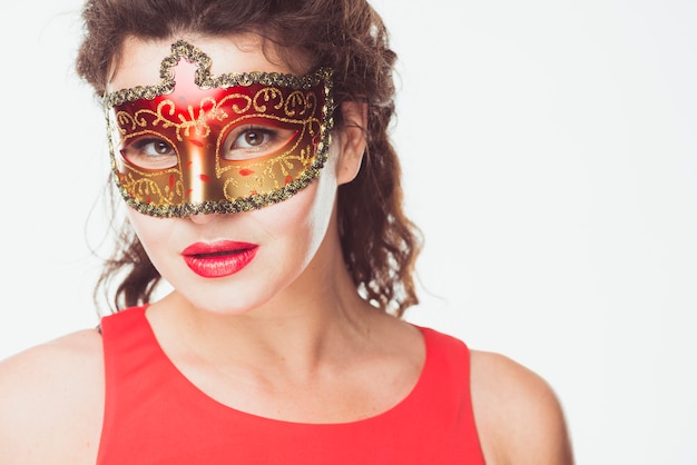 Free Photo seductive woman in carnival mask