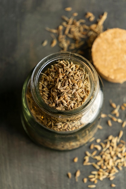 Seeds in jar arrangement