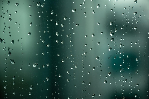 Free photo selective focus shot of water droplets on a window after the rain