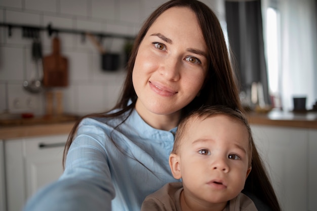 Selfie portrait for videocall