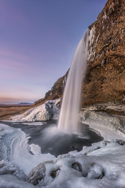 Seljalandsfoss cave on iceland