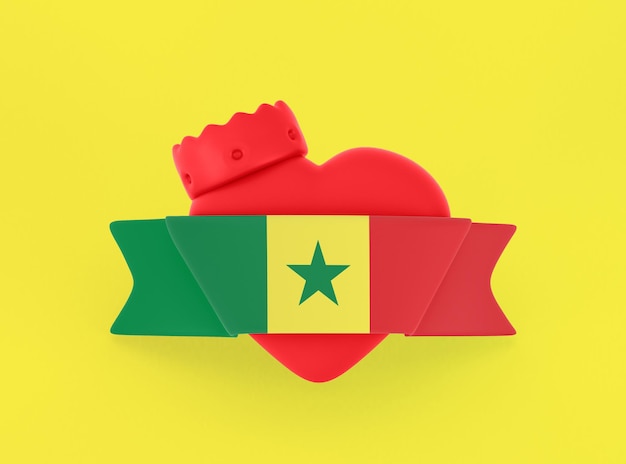 Free Photo senegal heart banner