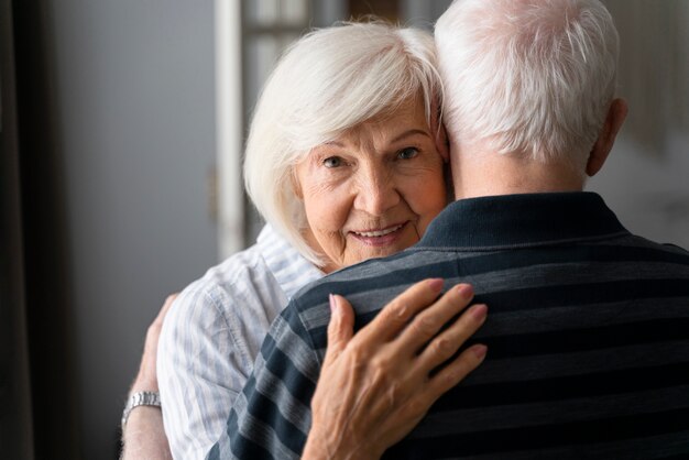 Senior people confronting alzheimer disease together