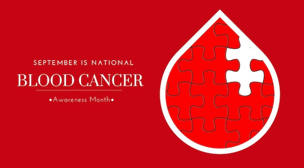 Free photo september blood cancer awareness month design on a red background