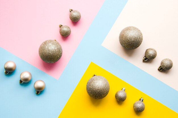 Set of christmas balls with background