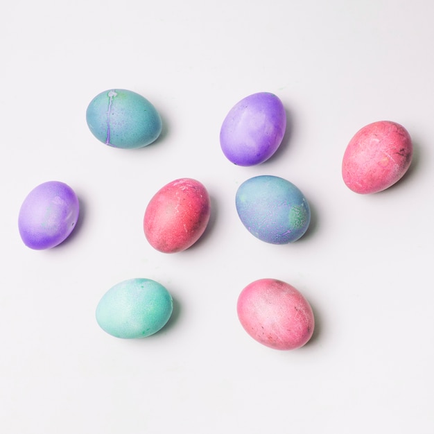 Free photo set of colourful easter eggs