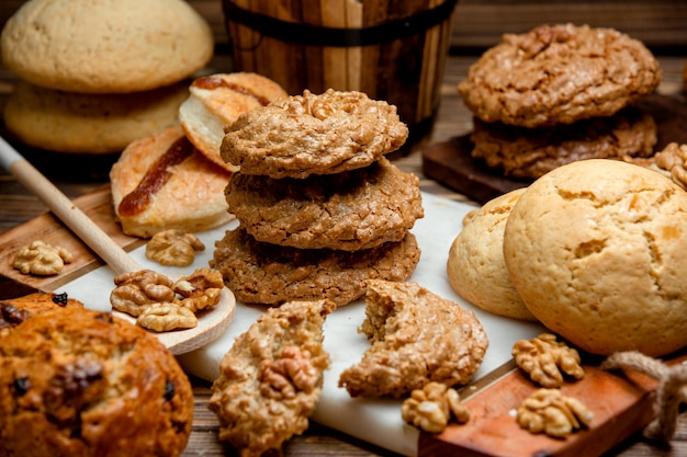 Set of cookies on the table