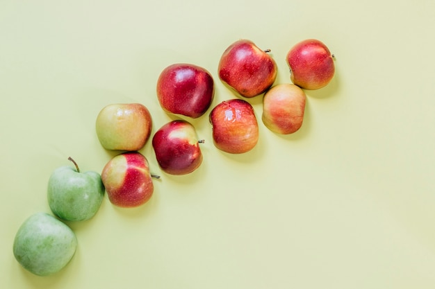 Free photo set of fresh apples