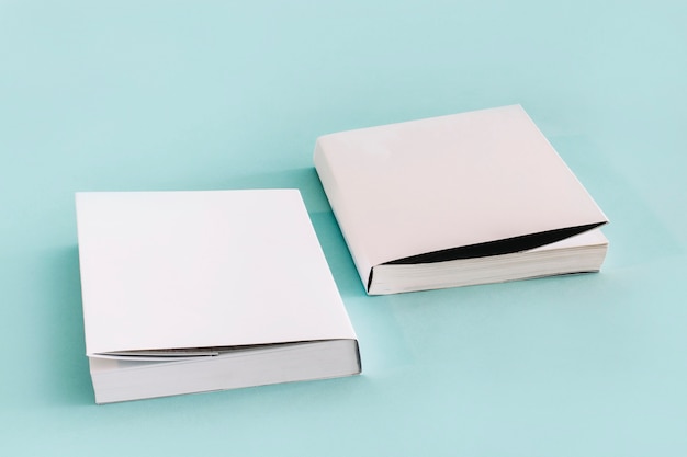 Set of white books