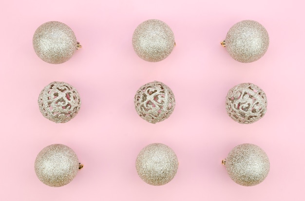 Free Photo set of white decoration balls