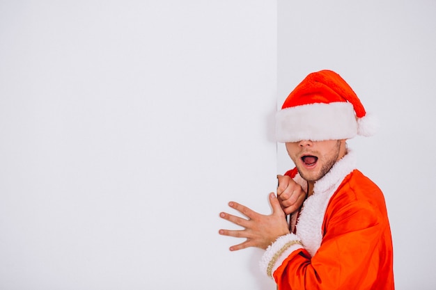 Free Photo sexy santa man isolated on white background