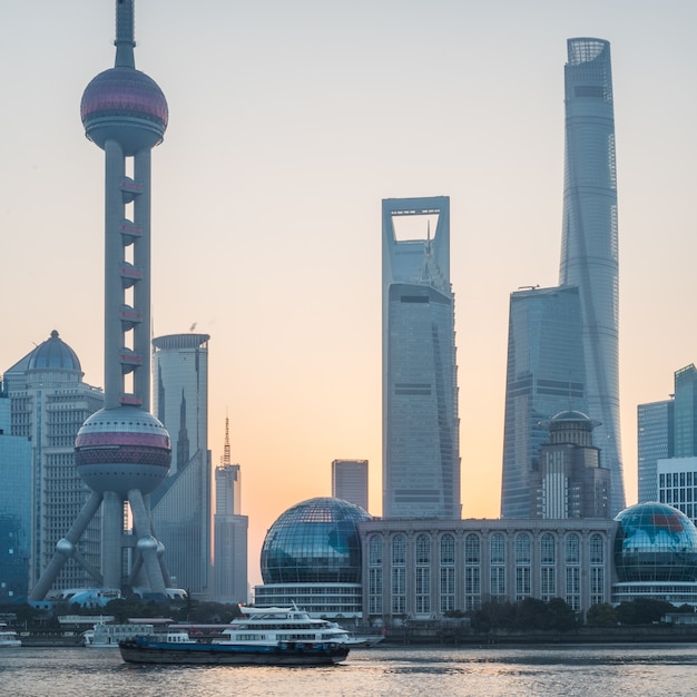 Shanghai business district in daytime