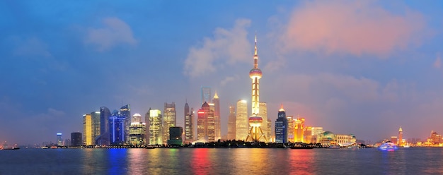 Shanghai skyline at night