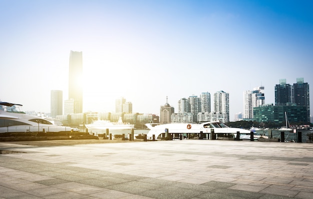 Shanghai skyline in sunny day, China