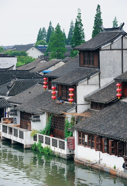 Free photo shanghai zhujiajiao town with historic buildings