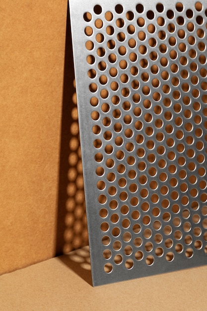 Free photo sheet of perforated material with tiny holes