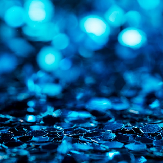 Free photo shiny blue glitter