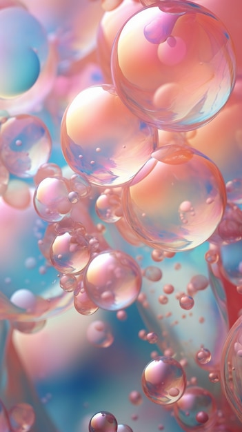 Shiny bubbles wallpaper