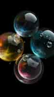 Free photo shiny bubbles wallpaper