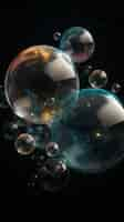 Free photo shiny bubbles wallpaper