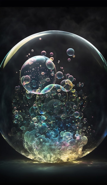 Free photo shiny bubbles wallpaper