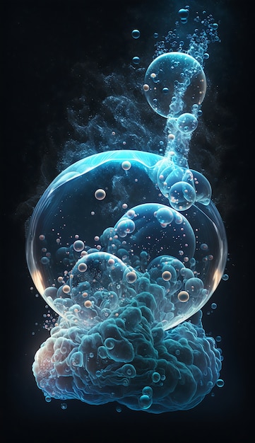 Free photo shiny bubbles wallpaper