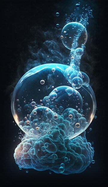 Shiny bubbles wallpaper