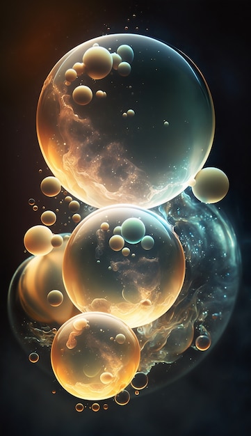 Free Photo shiny bubbles wallpaper