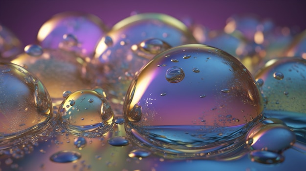 Shiny bubbles wallpaper