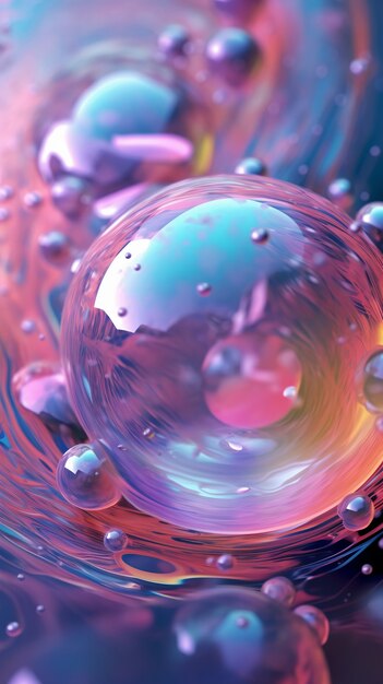 Shiny bubbles wallpaper