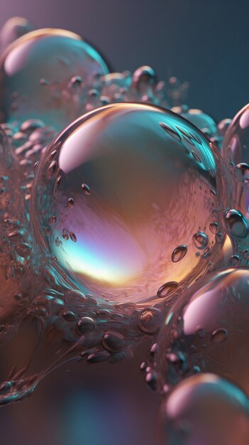 Shiny bubbles wallpaper