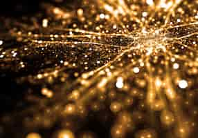 Free photo shiny golden particles wallpaper