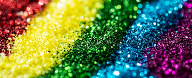 Free photo shiny rainbow glitter