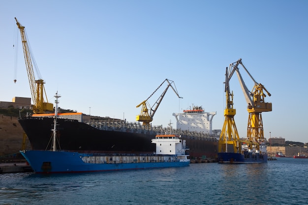 Ship in drydock