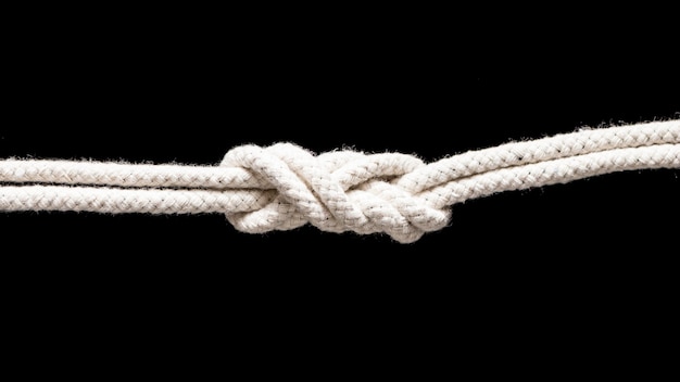 Free Photo ship white ropes tied knot