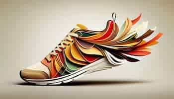 Free photo shoe elegance symbol modern computer graphic motion nature generated by ai