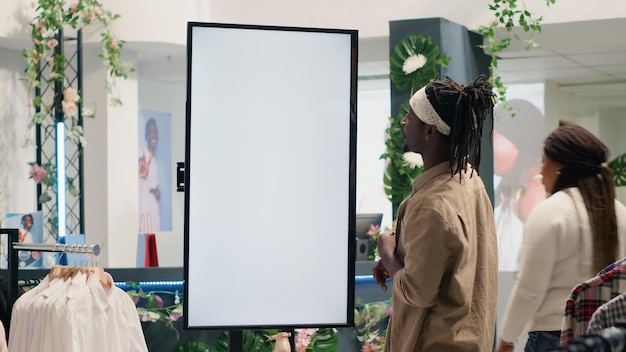 Shopper looking at SH shop mockup screen