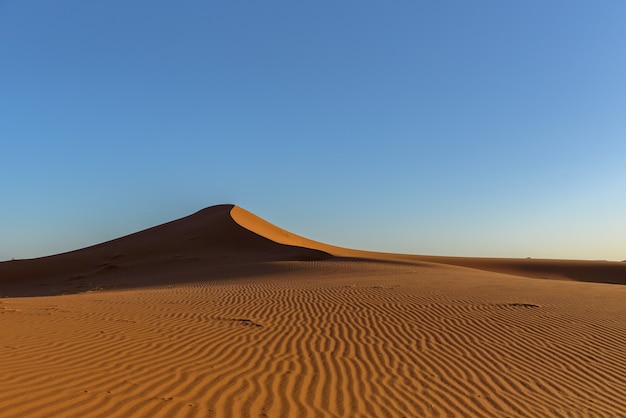 Free photo shot of dunes in the desert of sahara, morocco