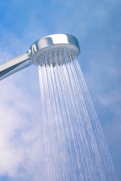 Shower head with hot water