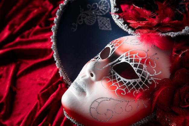 Side view of a carnival mask