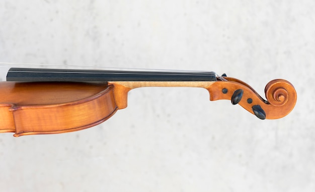 Free Photo side view of violin