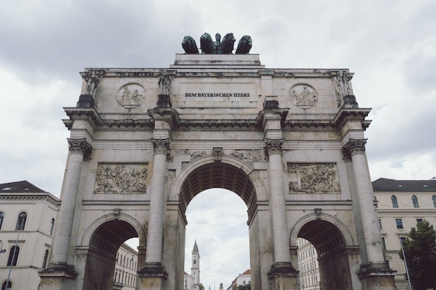 Siegestor building in Munich, Germany