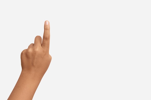 Free Photo sign language hand gesture with copy space