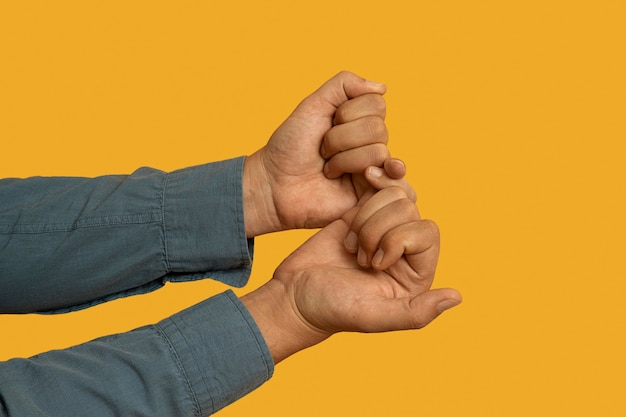 Free photo sign language hand gesture